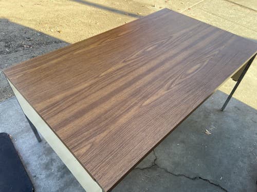 MCM ALLSTEEL Tanker Desk Industrial Steel Metal Office Table - Thumbnail 5