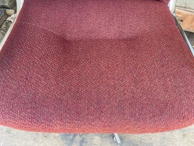 vintage  Steelcase Chrome  Upholstered Fabric Chair #454  Charles Pollock Style - Thumbnail 19