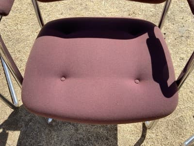 STEELCASE CANTILEVER Chrome Chair Model 421 482 Mid Century Modern Set Of 6 - Thumbnail 11