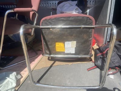 STEELCASE CANTILEVER Chrome Chair Model 421 482 Mid Century Modern Set Of 6 - Thumbnail 18