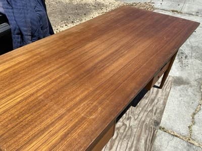 Vintage Mid Century Modern Teak Desk - Thumbnail 4