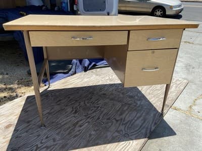 Raymond Loewy Brunswick Styke Desk Mid Century Modern Design MCM Vintage Antique - Thumbnail 14