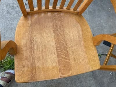 Antique Jasper Furniture Seating Bankers Golden Oak Chair Set Of 7 - Thumbnail 8