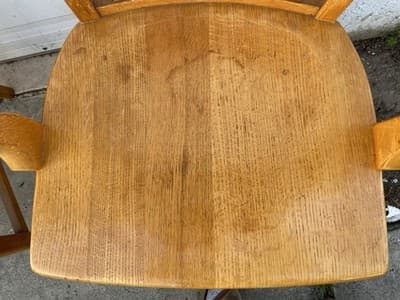 Antique Jasper Furniture Seating Bankers Golden Oak Chair Set Of 7 - Thumbnail 6