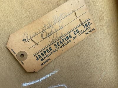 Antique Jasper Furniture Seating Bankers Golden Oak Chair Set Of 7 - Thumbnail 20