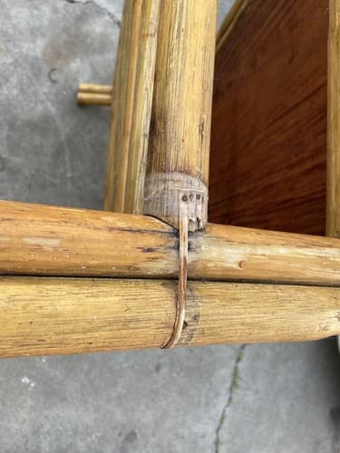 Vintage Mid Century Modern Rattan Bamboo Coffee Table - Thumbnail 8