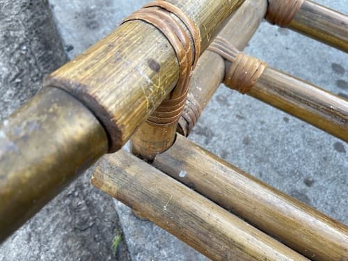 Vintage Mid Century Modern Rattan Bamboo Coffee Table - Thumbnail 12