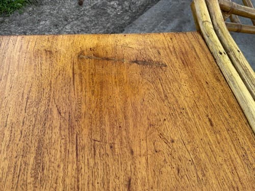 Vintage Mid Century Modern Rattan Bamboo Coffee Table - Thumbnail 10