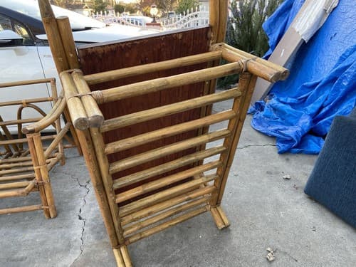 Vintage Mid Century Modern Rattan Bamboo Coffee Table - Thumbnail 6