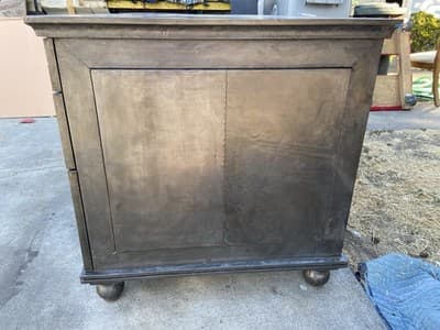 RH Restoration Hardware Annecy metal Wrapped Zinc Desk With Patina - Thumbnail 2