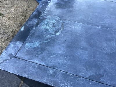 RH Restoration Hardware Annecy metal Wrapped Zinc Desk With Patina - Thumbnail 11