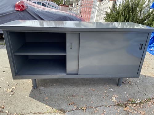 Vintage Mid Century Modern Steel Tanker Credenza - Thumbnail 13