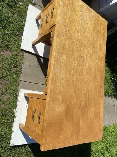 Traditional Antique Quarter Sawn Oak Office or Library Desk - Thumbnail 20