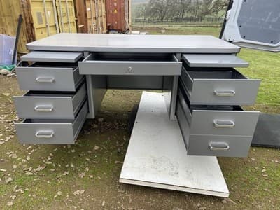 Vintage Mid Century Modern Steelcase Tanker Desk - Thumbnail 11