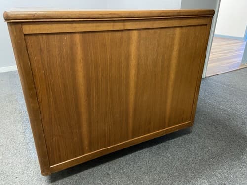 Leopold Vintage Mid Century Modern Walnut Tanker Desk - Thumbnail 9