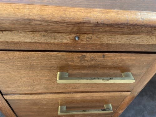VINTAGE MID-CENTURY MODERN  Executive Wooden Desk - Thumbnail 15