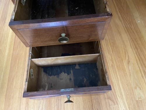 Vintage Antique Secretary Desk Hide away top Mahogany Table - Thumbnail 4