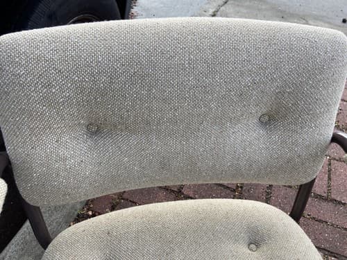 Set Of Modern Chrome Cantilever Chairs Tubular Mid Century Steelcase Furniture - Thumbnail 10