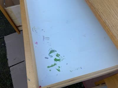 Vintage Mid  Century Modern Oak Veneer Desk  And Paul mccobb Cane Chair Style - Thumbnail 7