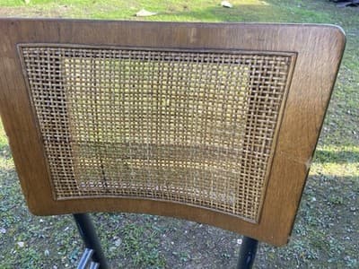 Vintage Mid  Century Modern Oak Veneer Desk  And Paul mccobb Cane Chair Style - Thumbnail 24