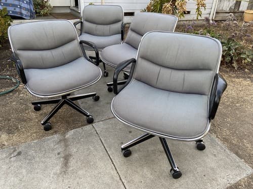 Knoll Charles Pollock  Executive Office Swivel Desk Chairs 3 Available - Image 1