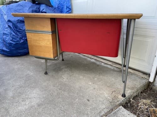 Raymond Loewy Brunswick Desk Rare Mid Century Modern Design MCM Vintage Antique - Thumbnail 14