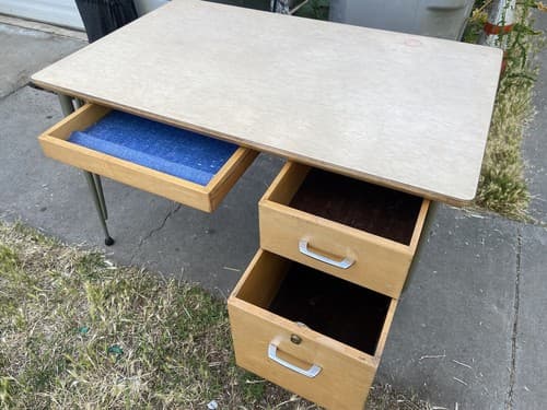 Raymond Loewy Brunswick Desk Rare Mid Century Modern Design MCM Vintage Antique - Thumbnail 10