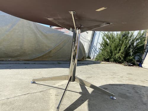 Florence Knoll Mid Century Modern Style  Chrome Dining Conference Table - Thumbnail 2