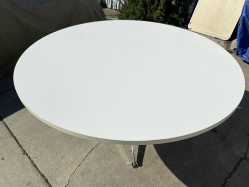 Florence Knoll Mid Century Modern Style  Chrome Dining Conference Table - Thumbnail 10