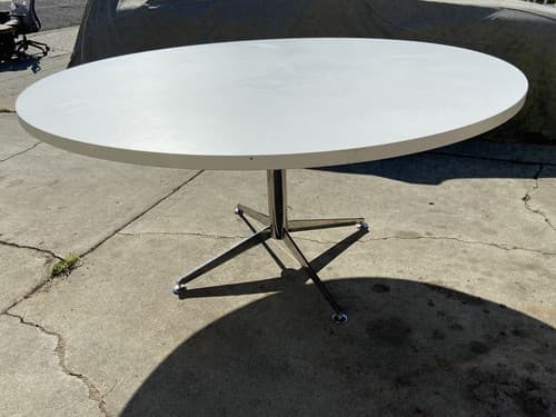 Florence Knoll Mid Century Modern Style  Chrome Dining Conference Table - Thumbnail 11