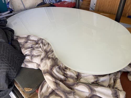 IKEA GALANT  Kidney Glass Desks Pick Up Only - Thumbnail 8