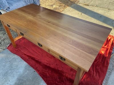 STICKLEY Mission Oak Arts & Crafts Library Desk Table - Thumbnail 3