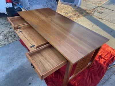 STICKLEY Mission Oak Arts & Crafts Library Desk Table - Thumbnail 5