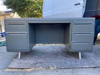 Vintage General Fireproofing Co. Tanker Desk Table- Mid Century - Thumbnail 16