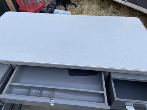 Cole Steel Vintage Mid Century Modern Tanker Desk - Thumbnail 9