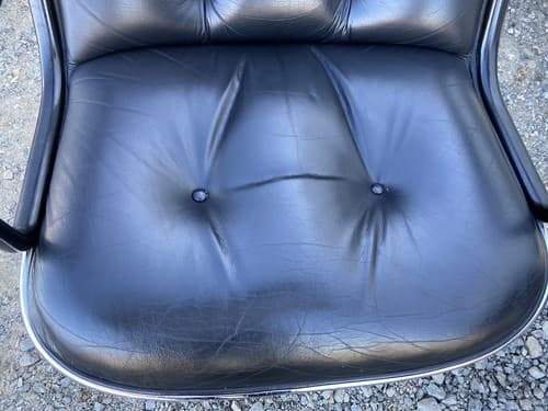 Knoll Charles Pollock Executive Chairs Black Leather Missing Button 4 Available - Thumbnail 15