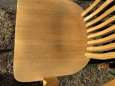 Vintage Bankers Style Wooden Kitchen Office Conference Room Chairs Set Of 6 - Thumbnail 11