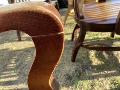 Vintage Bankers Style Wooden Kitchen Office Conference Room Chairs Set Of 6 - Thumbnail 13