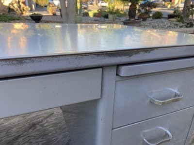 Steelcase Vintage Mid Century Metal Tanker Desk - Thumbnail 3