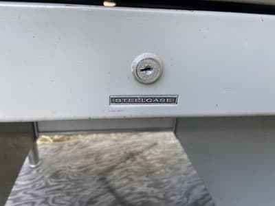 Steelcase Vintage Mid Century Metal Tanker Desk - Thumbnail 4