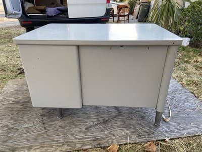 Steelcase Vintage Mid Century Metal Tanker Desk - Thumbnail 9