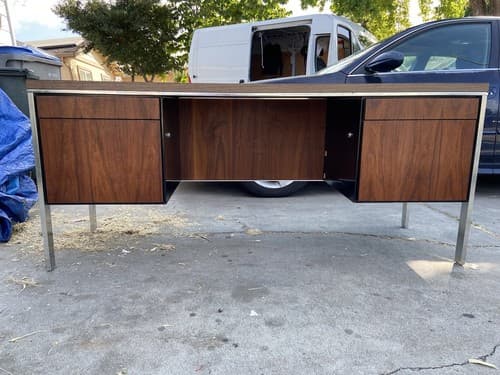 Florence knoll Style Steel Credenza Metal Cabinet Sideboard - Thumbnail 16