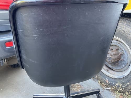 Vintage Charles Pollock for Knoll Black Leather Executive Rolling Chair MCM - Thumbnail 4