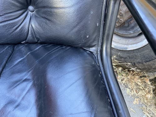 Vintage Charles Pollock for Knoll Black Leather Executive Rolling Chair MCM - Thumbnail 6