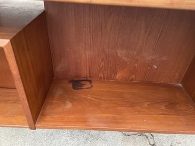 Vintage MCM Danish Teak Floating Desk by Peter Løvig Nielsen Needs Restoration - Thumbnail 14