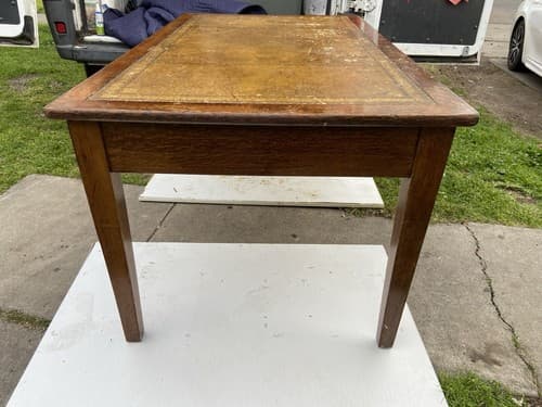English Arts and Crafts oak library table desk  With Drawers - Thumbnail 16