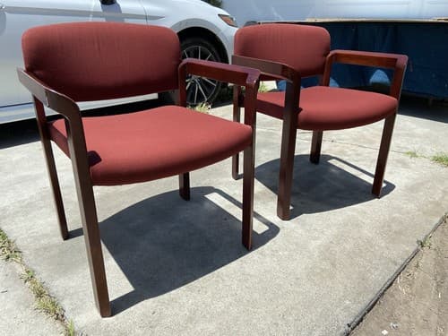 Vintage Mid Century Modern Stow and Davis Accent Arm Chairs - Image 1
