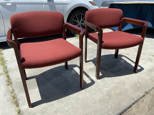 Vintage Mid Century Modern Stow and Davis Accent Arm Chairs - Thumbnail 2