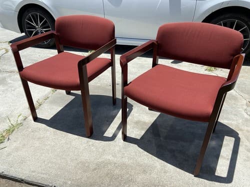 Vintage Mid Century Modern Stow and Davis Accent Arm Chairs - Thumbnail 3