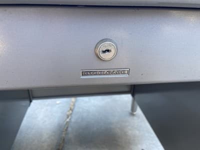 Vintage Mid Century Modern Metal Tanker Steelcase Tanker Desk Workbench Table - Thumbnail 10